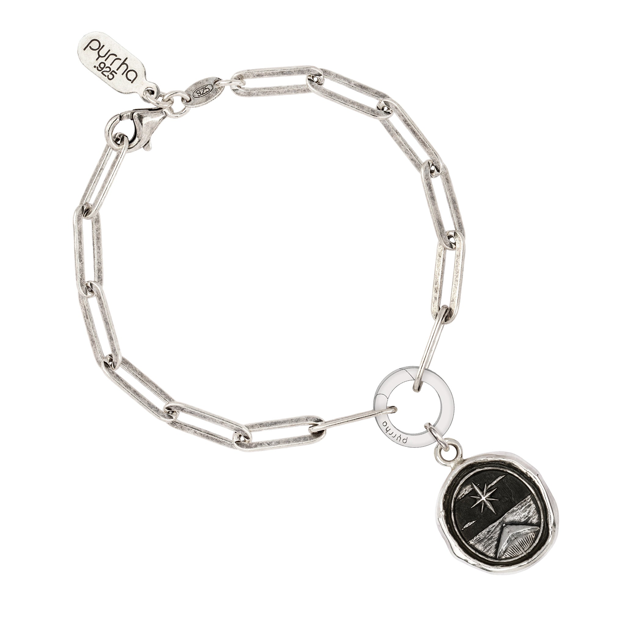 North Star Paperclip Chain Bracelet