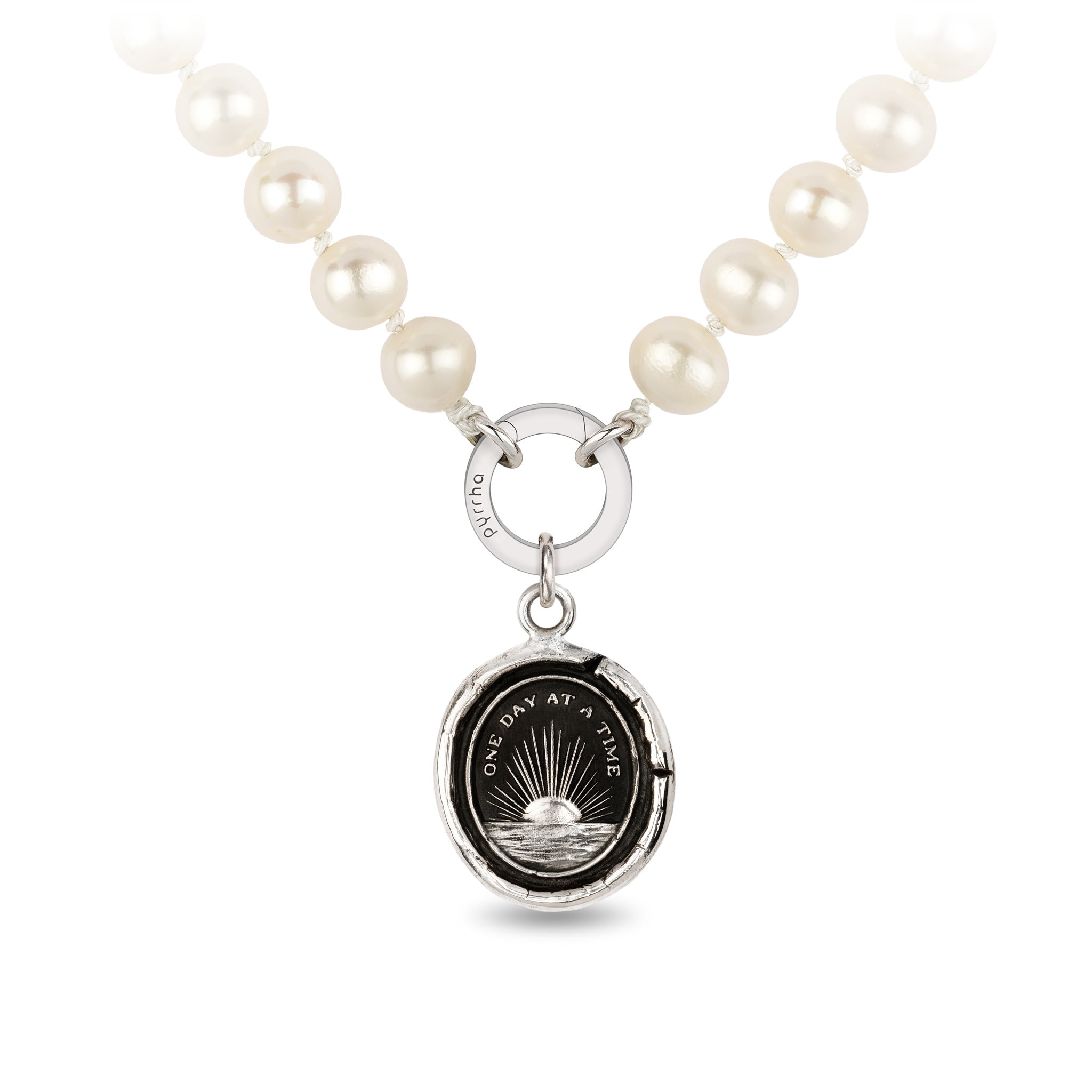 One Day at a Time Knotted Freshwater Pearl Necklace