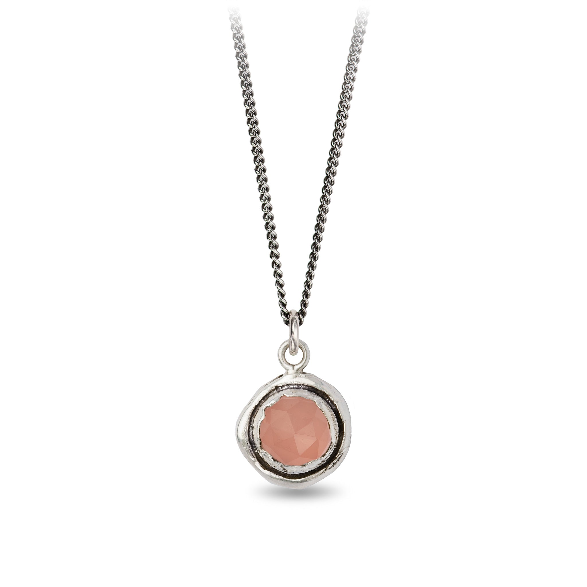 Pink Chalcedony Faceted Stone Talisman