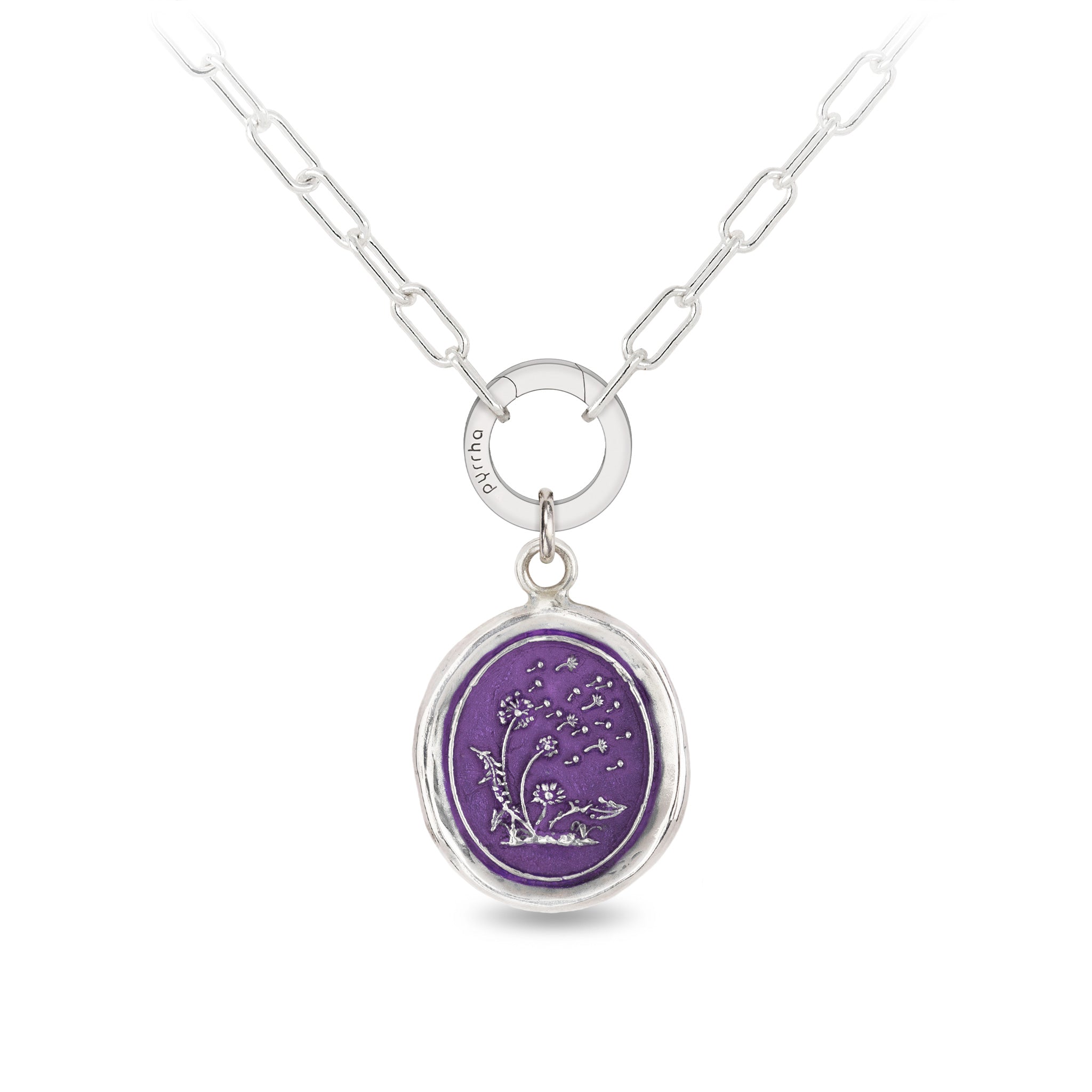 Seeds of Success Small Paperclip Chain Necklace - Mystic Violet