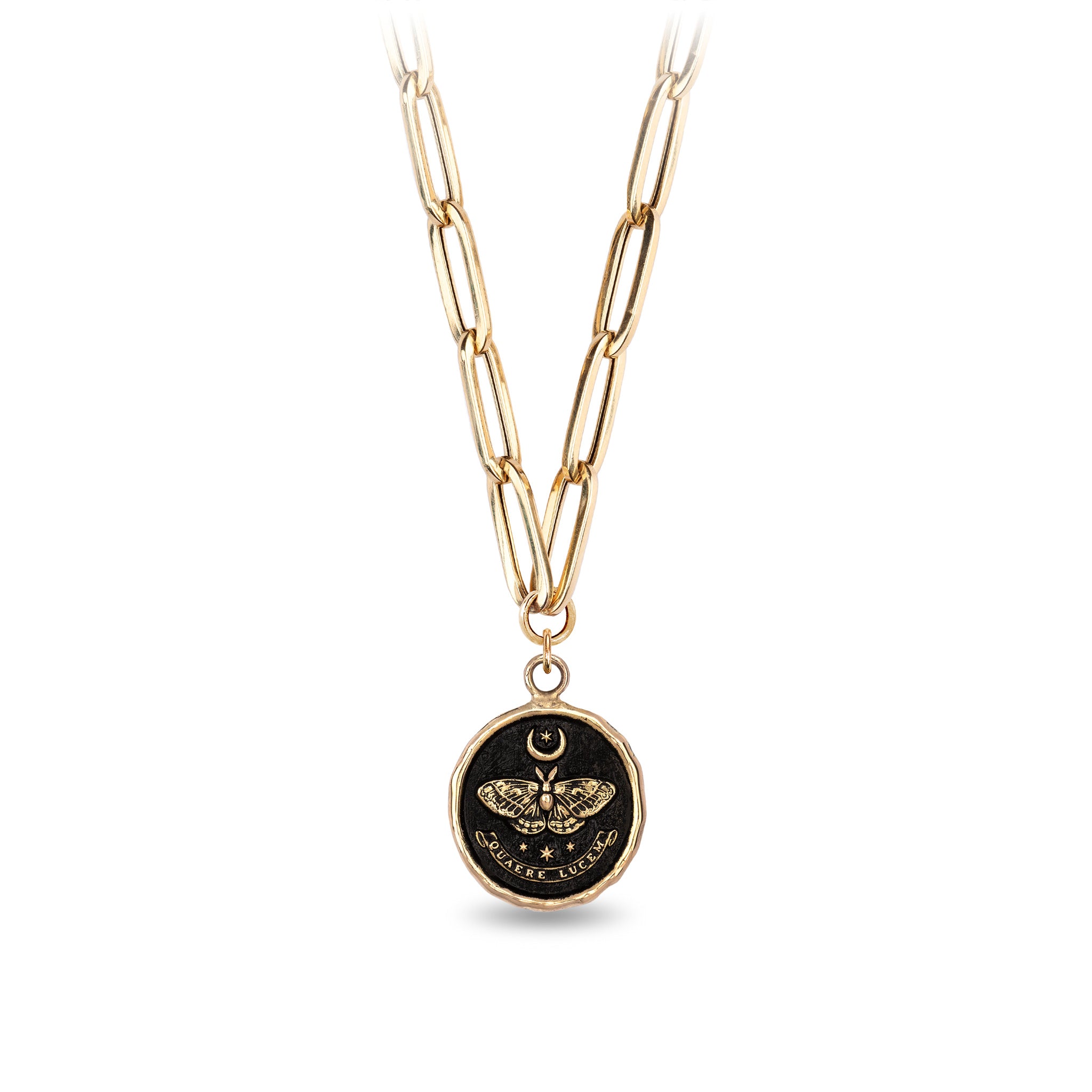 Seek the Light 14K Gold Large Hollow Paperclip Chain Necklace