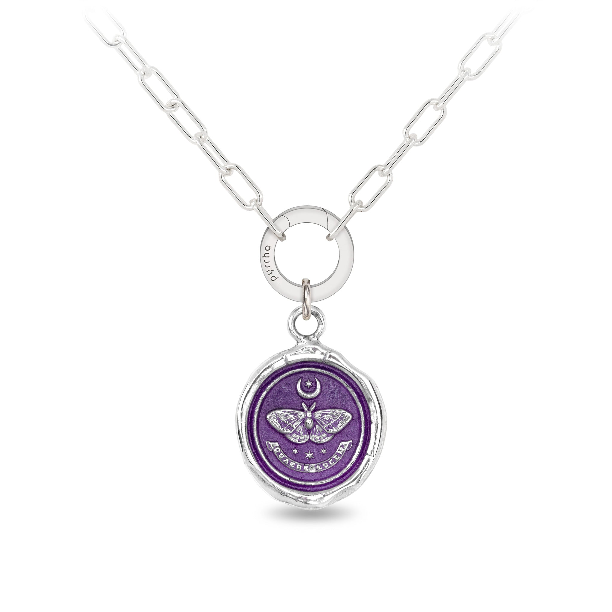 Seek the Light Small Paperclip Chain Necklace - Mystic Violet