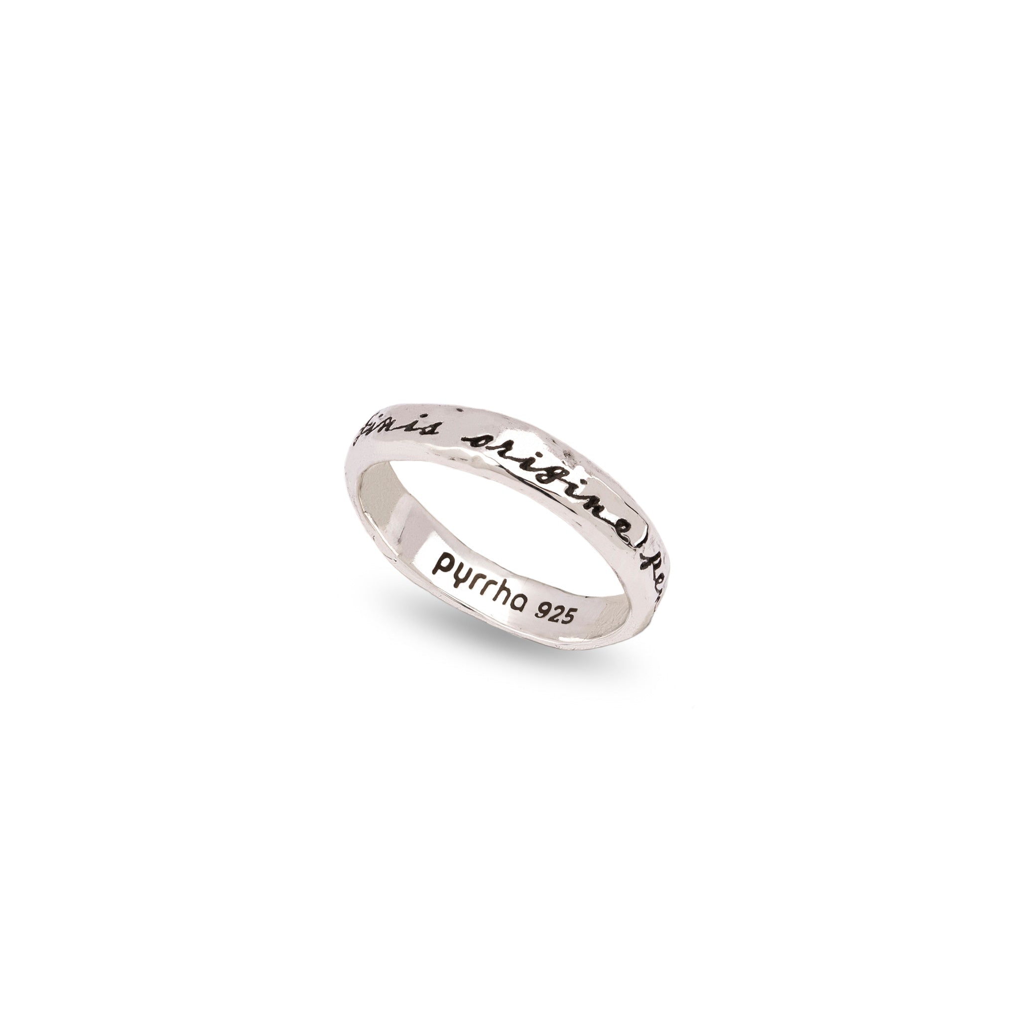 The End Depends Upon The Beginning Poesy Ring