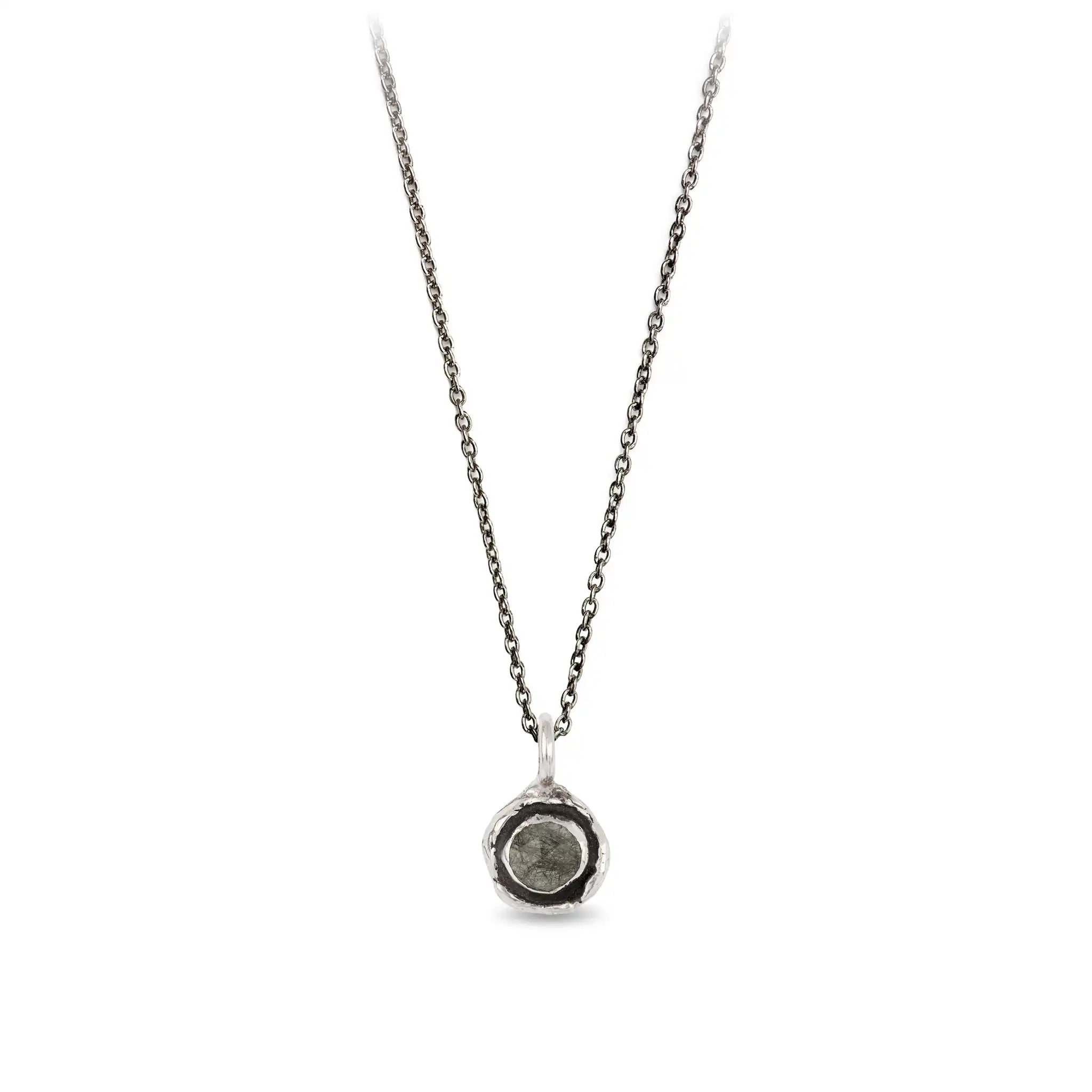 Tourmalated Quartz Faceted Stone Talisman Charm