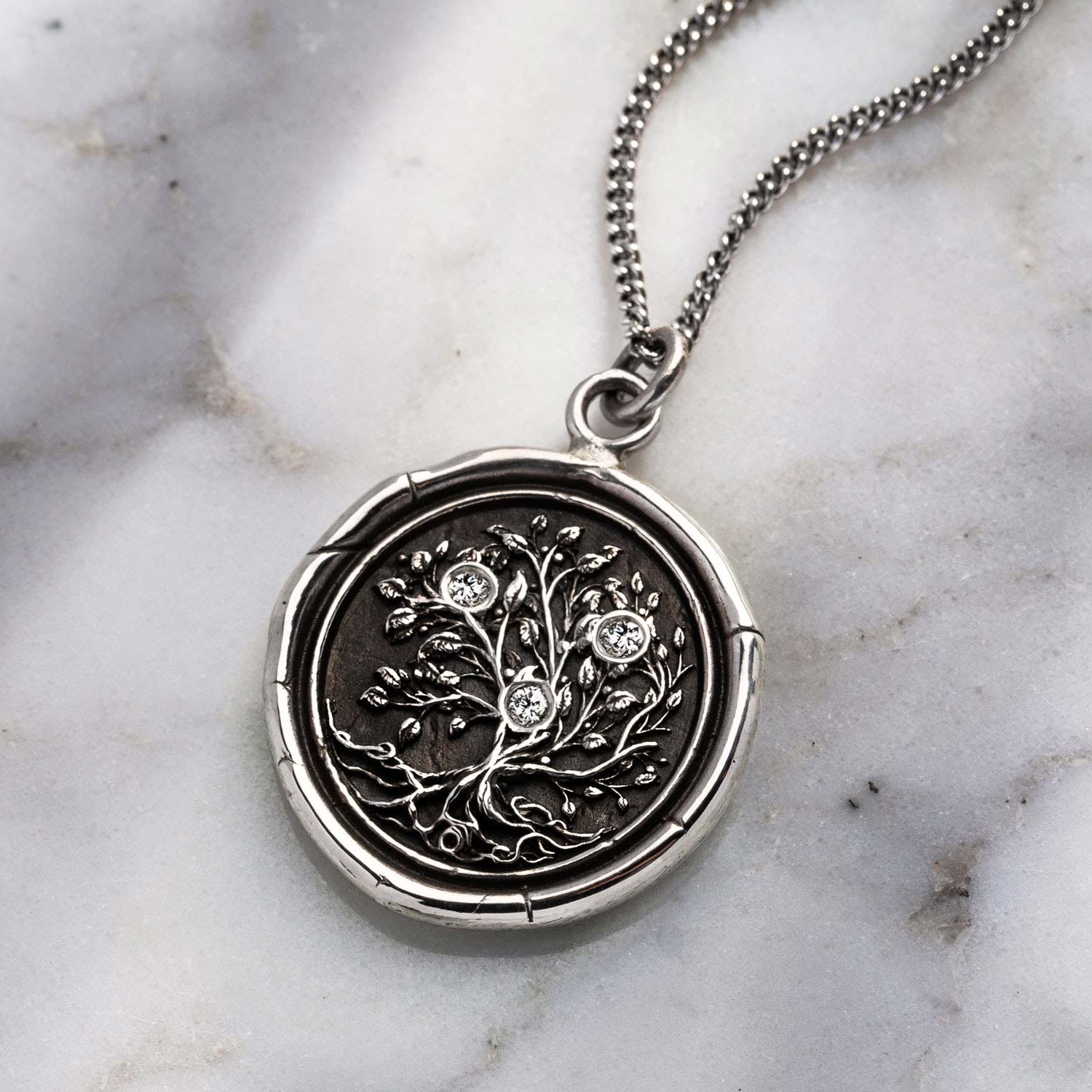 Tree of Life Diamond Set Talisman