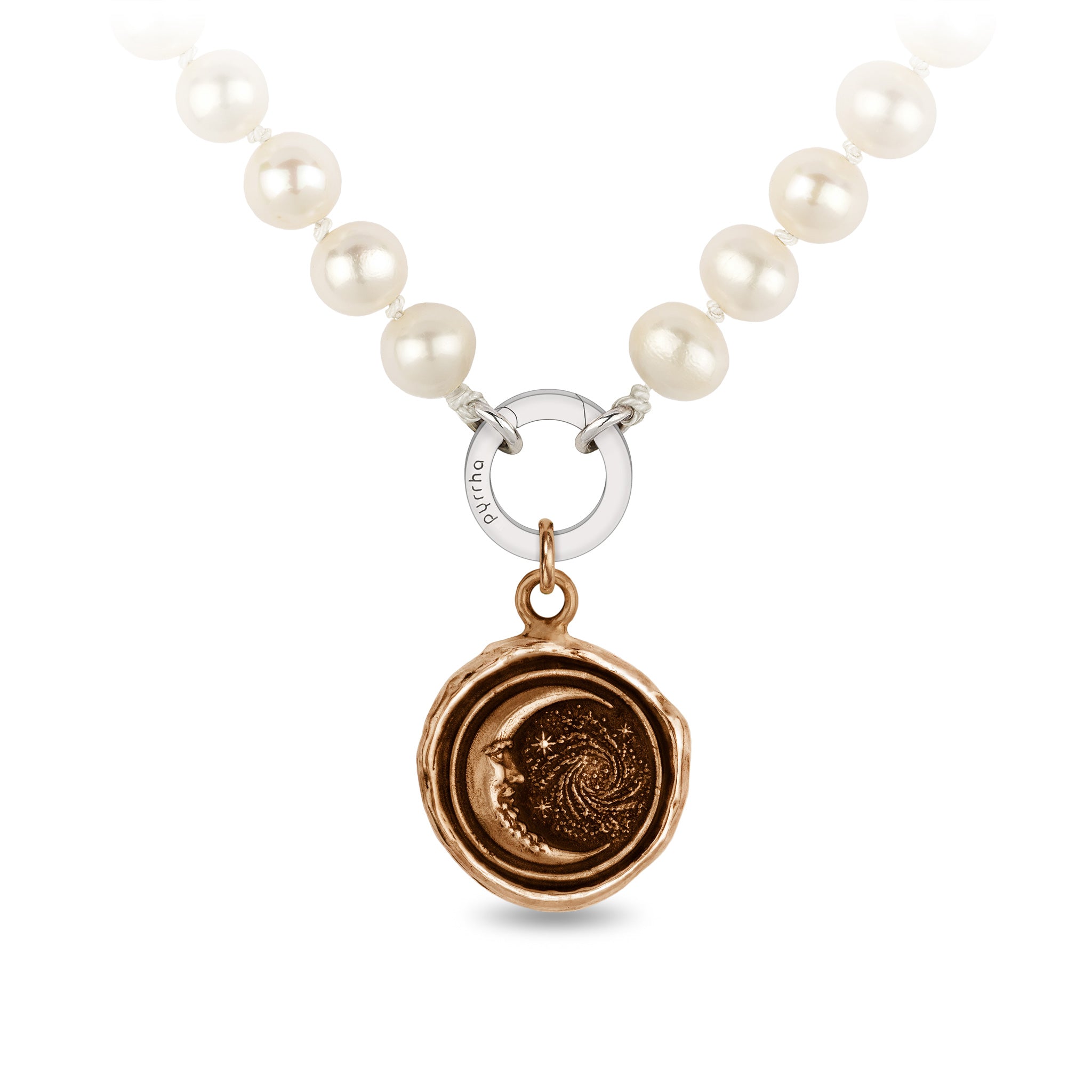 Trust the Universe Knotted Freshwater Pearl Necklace