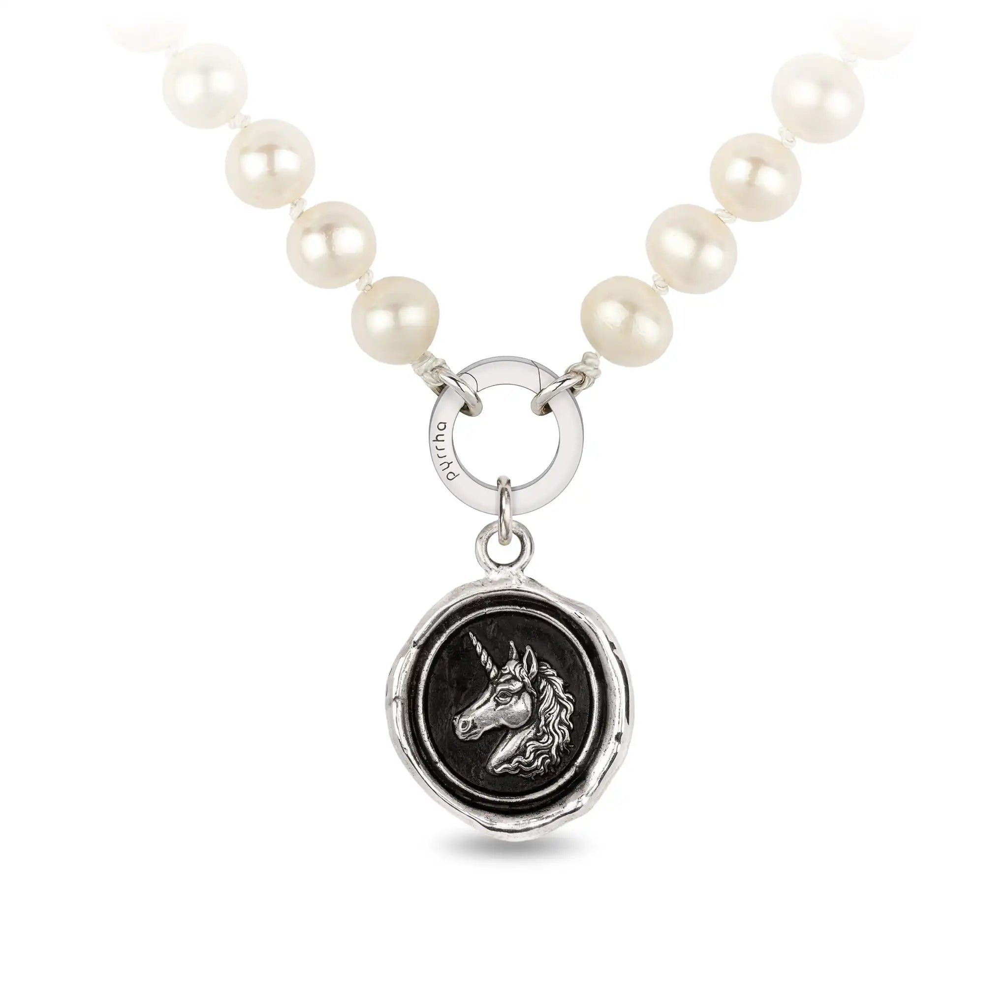 Unicorn Knotted Freshwater Pearl Necklace