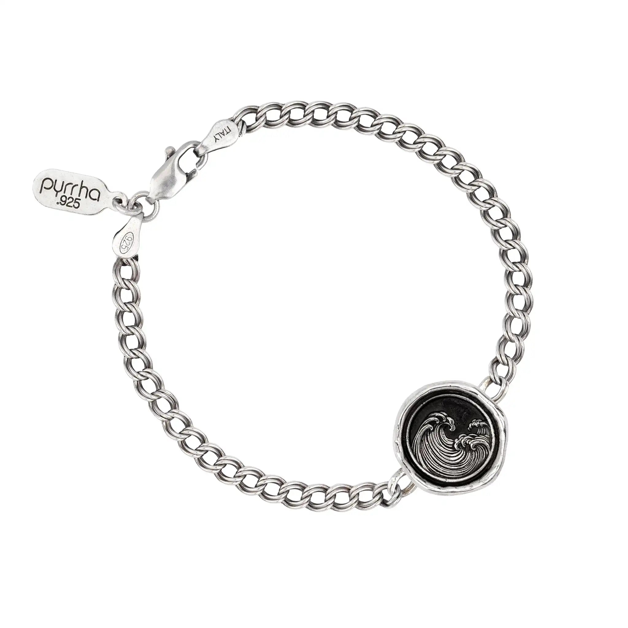 Wave Inline Talisman Chain Bracelet