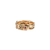 Stone Set 14K Gold Wide Band Ring