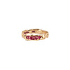 From Here On 14K Gold Narrow Texture Band Ring - True Colors