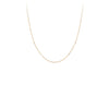 A 14 karat gold chain with extra light flat oval links