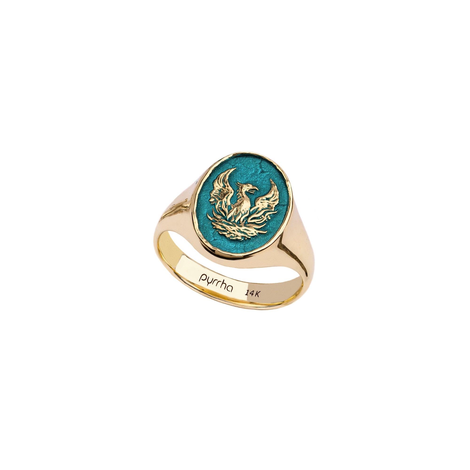 Fire Within 14K Gold Signet Ring - True Colors