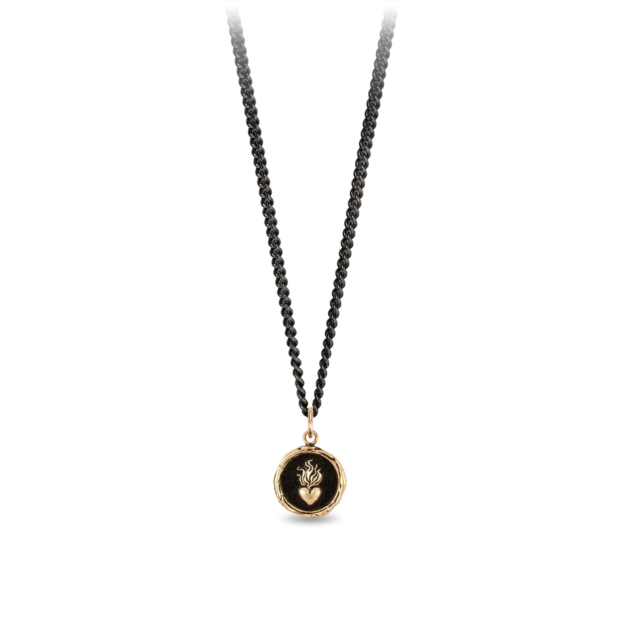 Flaming Heart 14K Gold Talisman