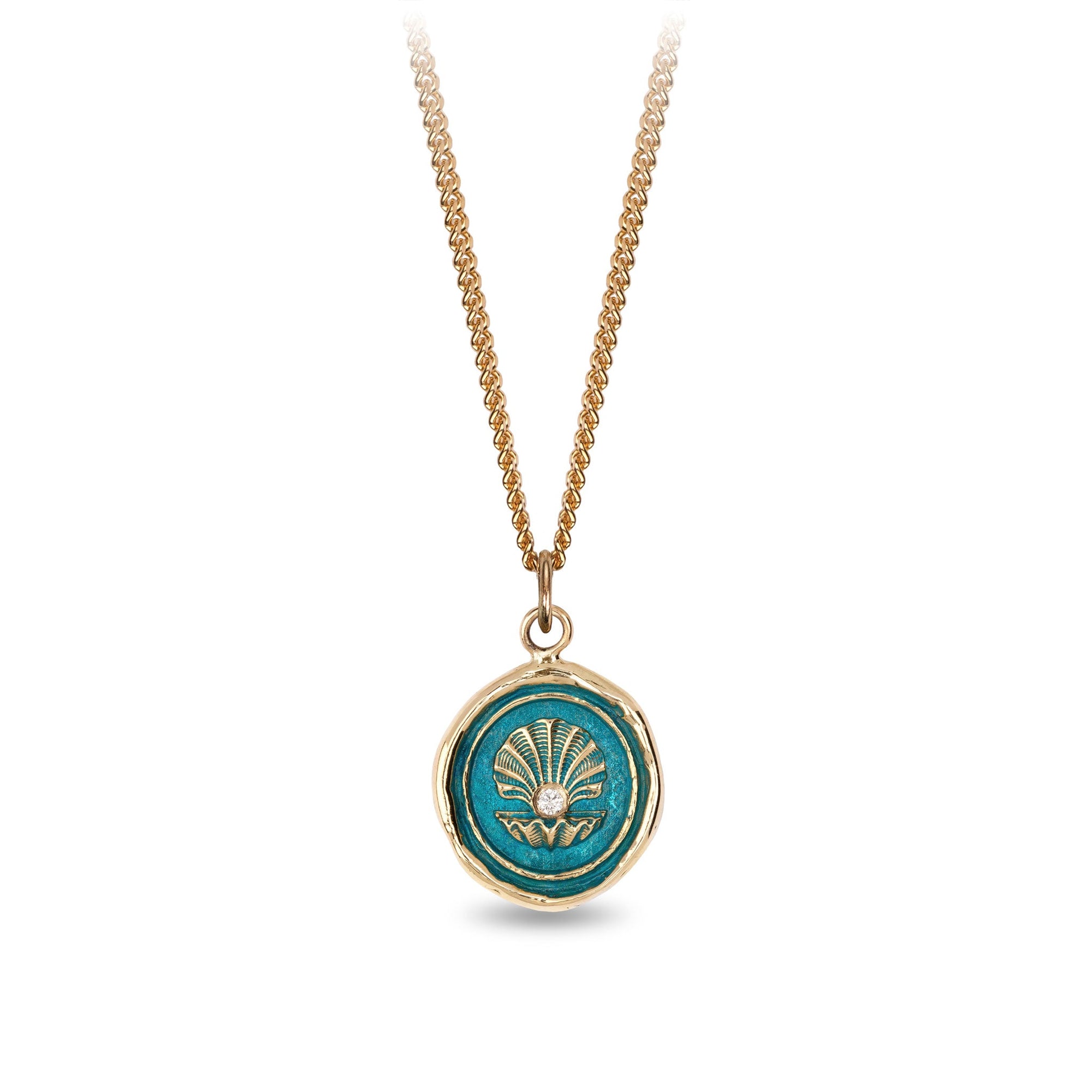 The World is Your Oyster 14K Gold Diamond Set Signature Talisman - True Colors