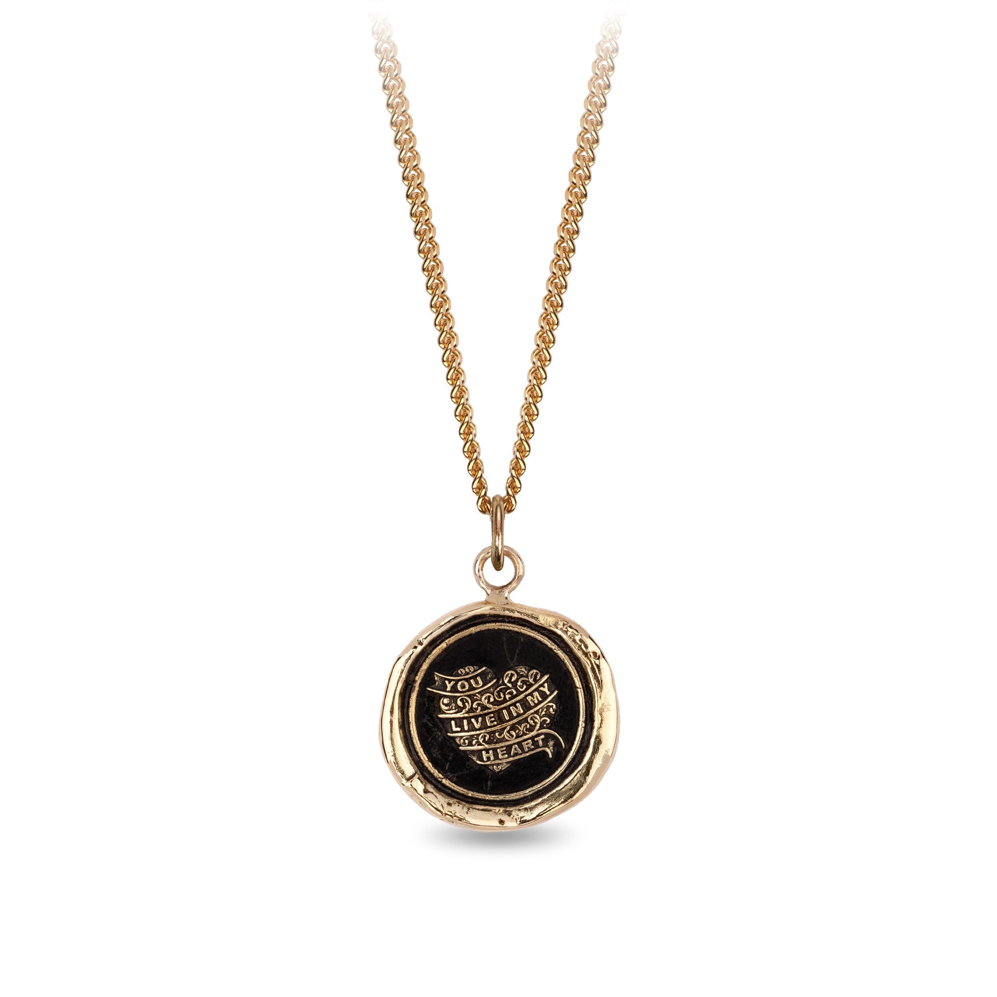 You Live in My Heart 14K Gold Signature Talisman