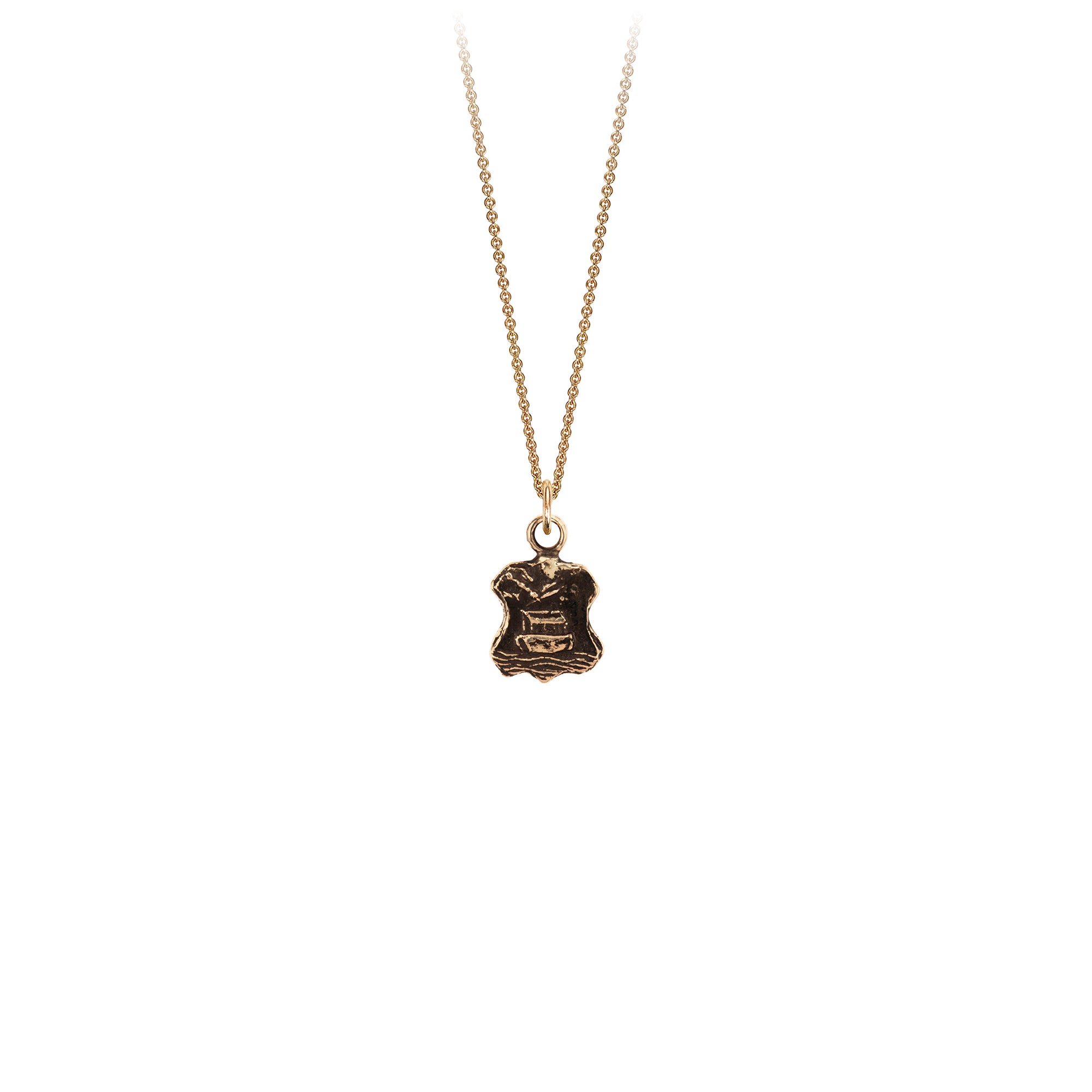 A 14k gold chain with our 14k gold Have Faith talisman.