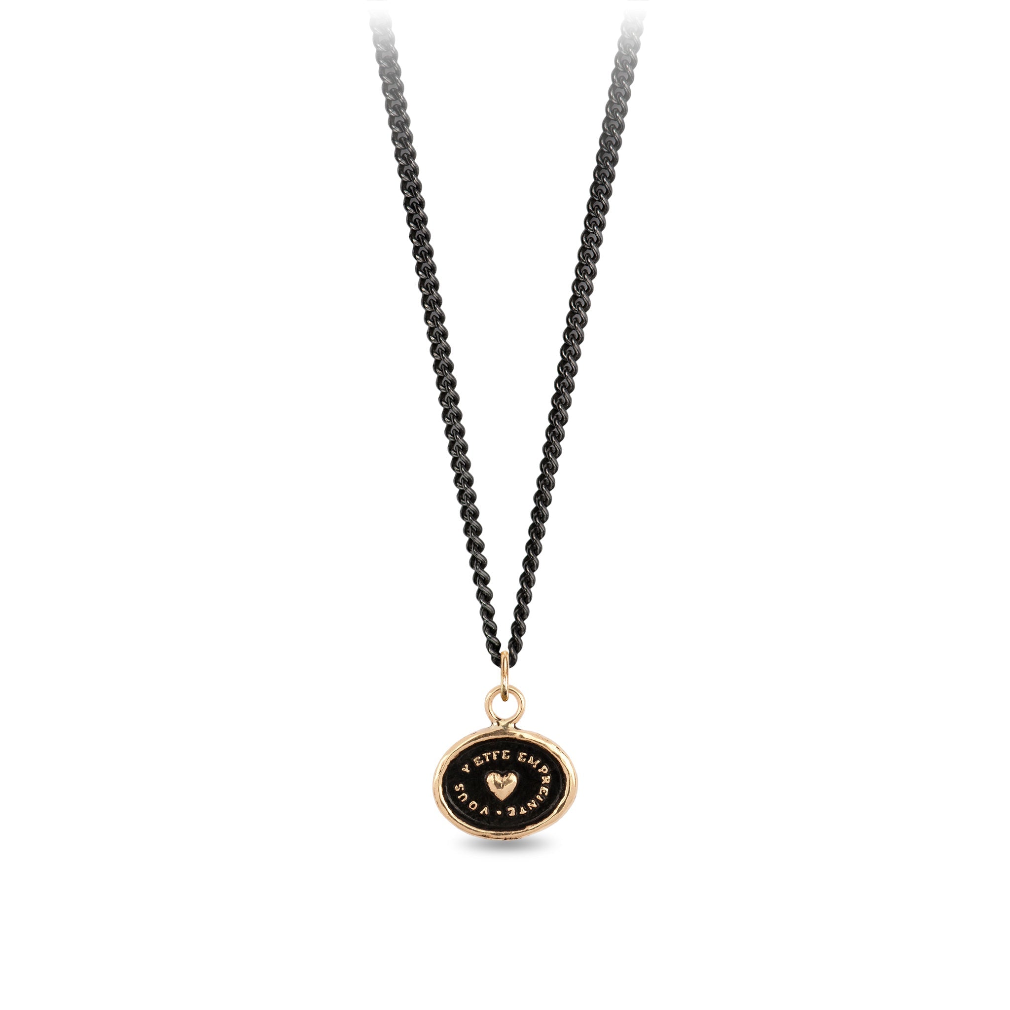 Heart Print 14K Gold Talisman