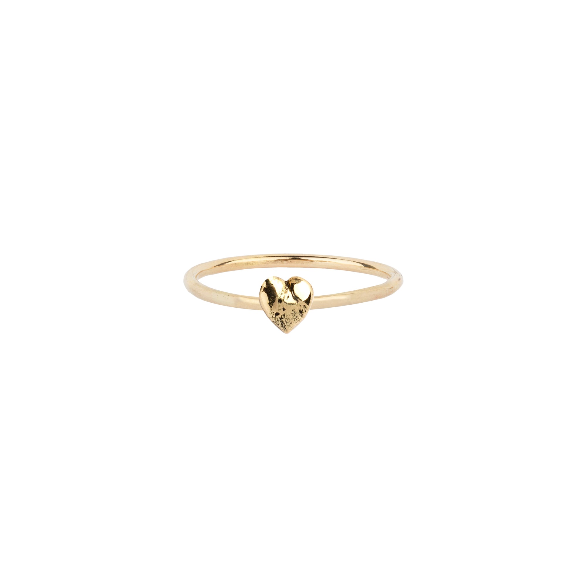 Heart 14K Gold Symbol Charm Ring