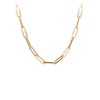 14K Gold Large Hollow Paperclip Chain