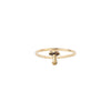 Mushroom 14K Gold Symbol Charm Ring