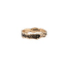 Eternal Love Narrow 14K Gold Stone Set Textured Band Ring