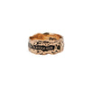 Eternal Love Wide 14K Gold Diamond Set Textured Band Ring