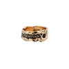 Together Forever Wide 14K Gold Diamond Set Textured Band Ring