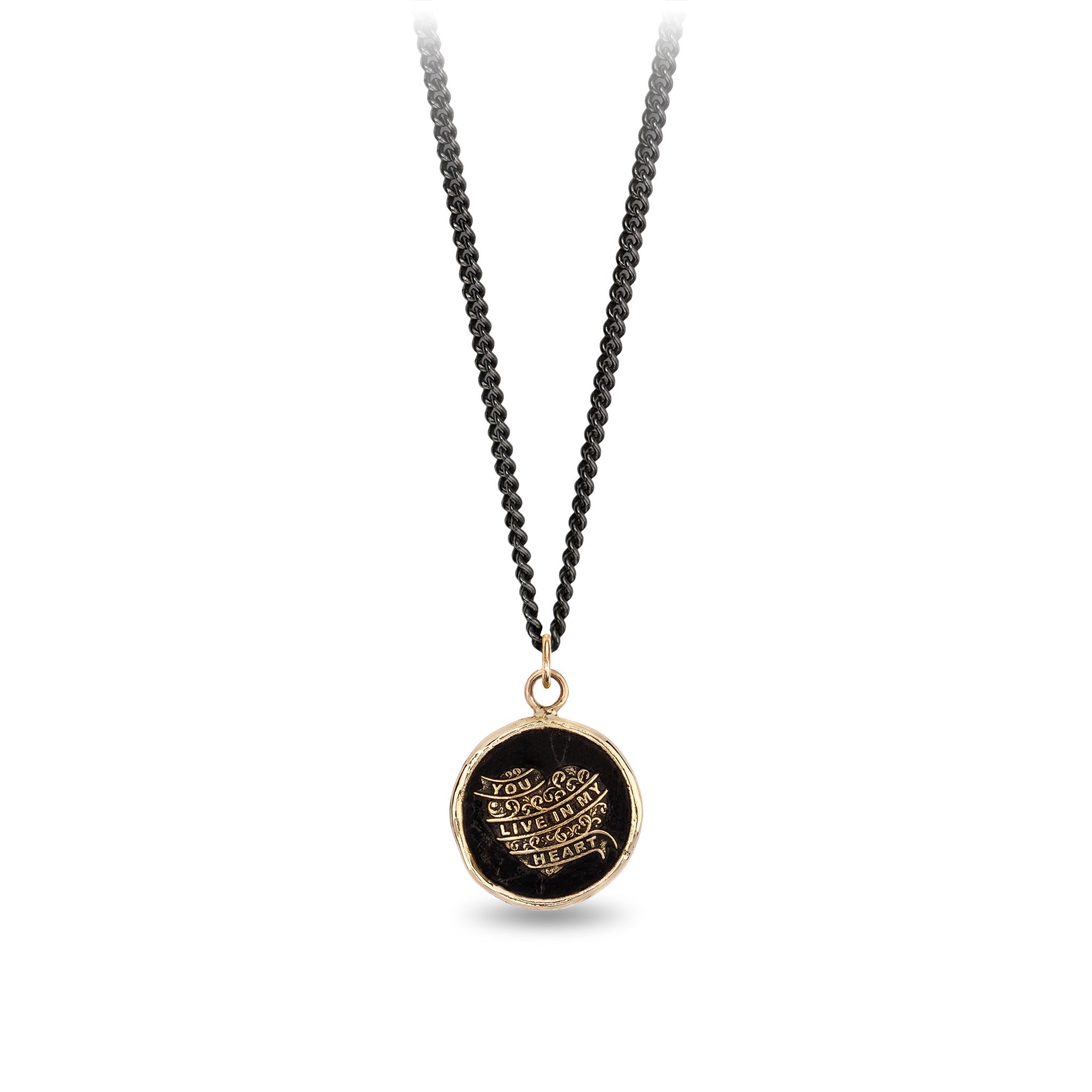 You Live in My Heart 14K Gold Talisman