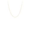 A 14k gold chain with beveled oval cable links.