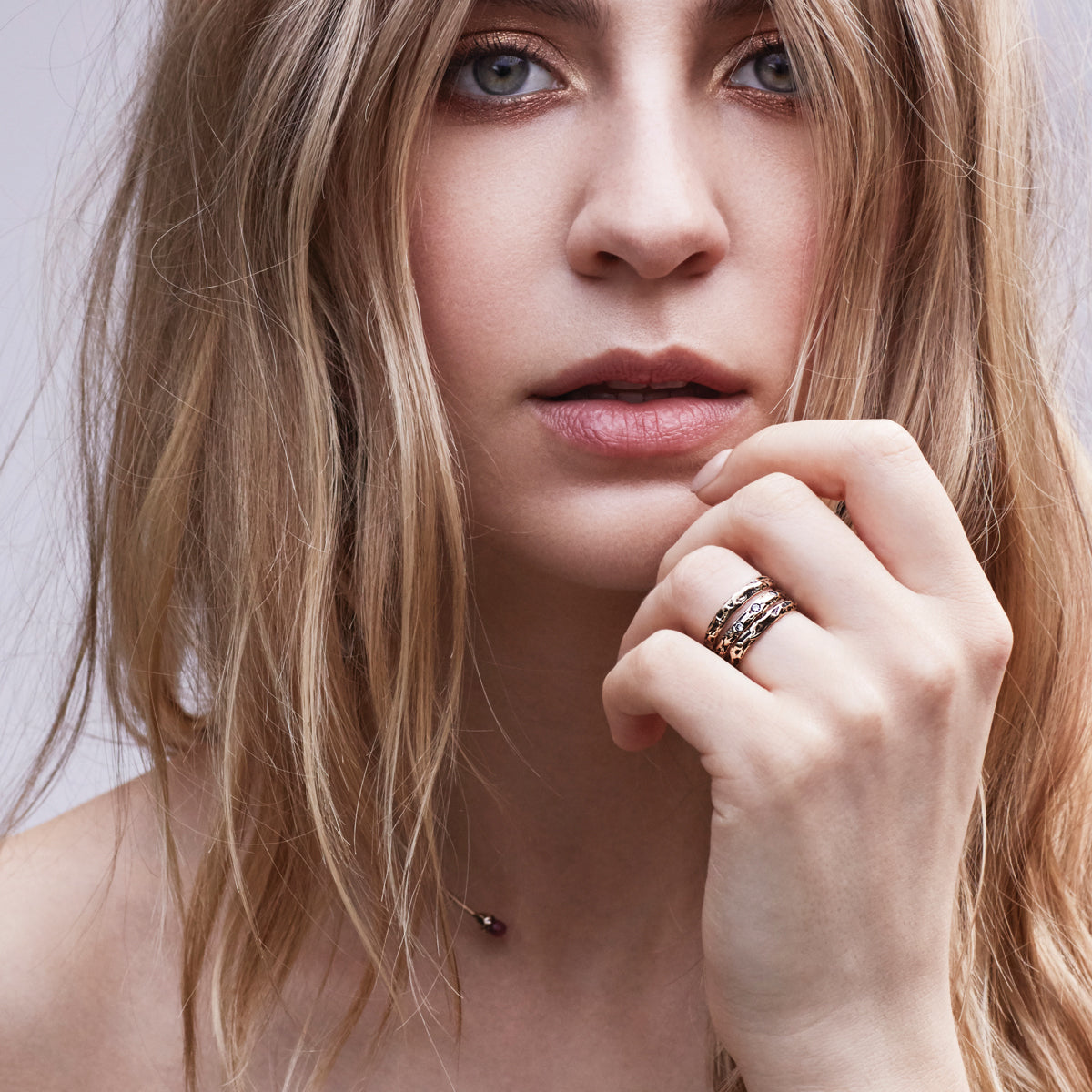 Narrow 14K Gold Band Ring