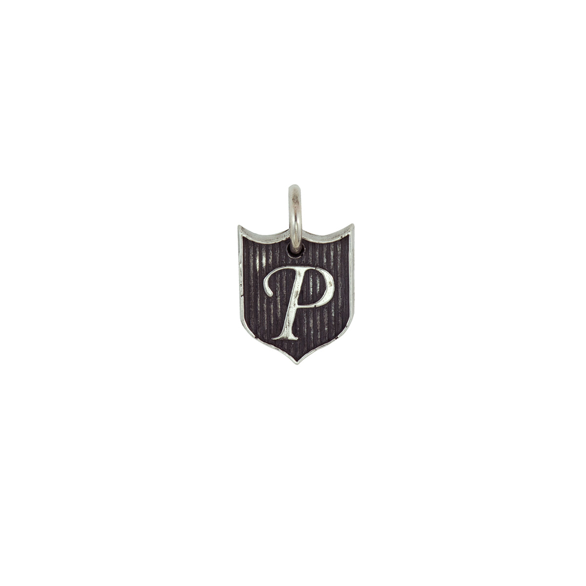 Medium Initial P Shield Charm - Pyrrha - 1