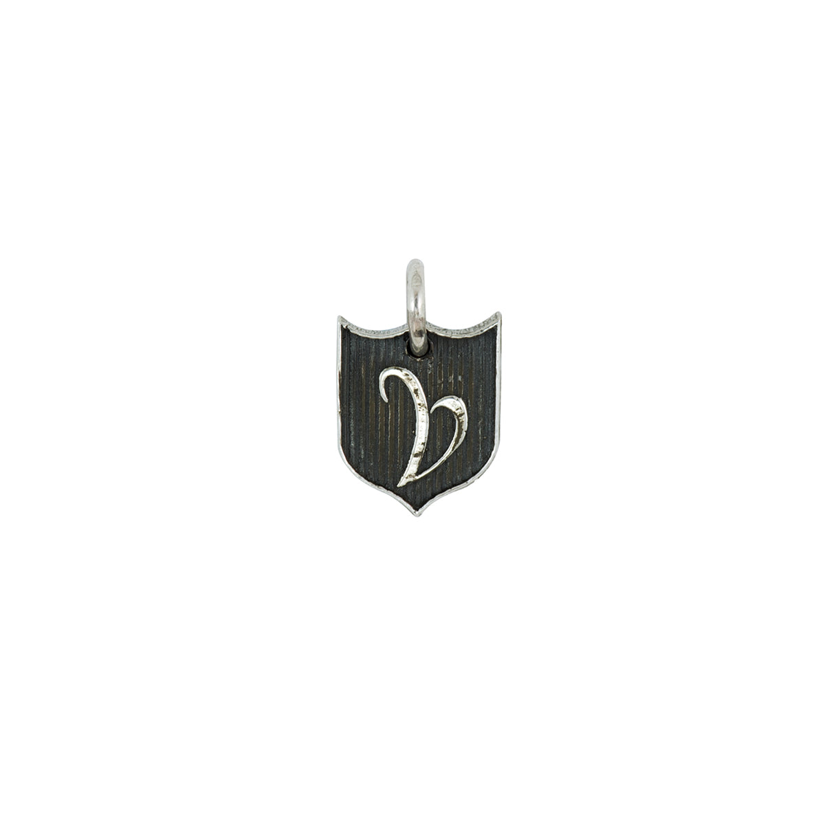 Medium Initial V Shield Charm - Pyrrha - 1