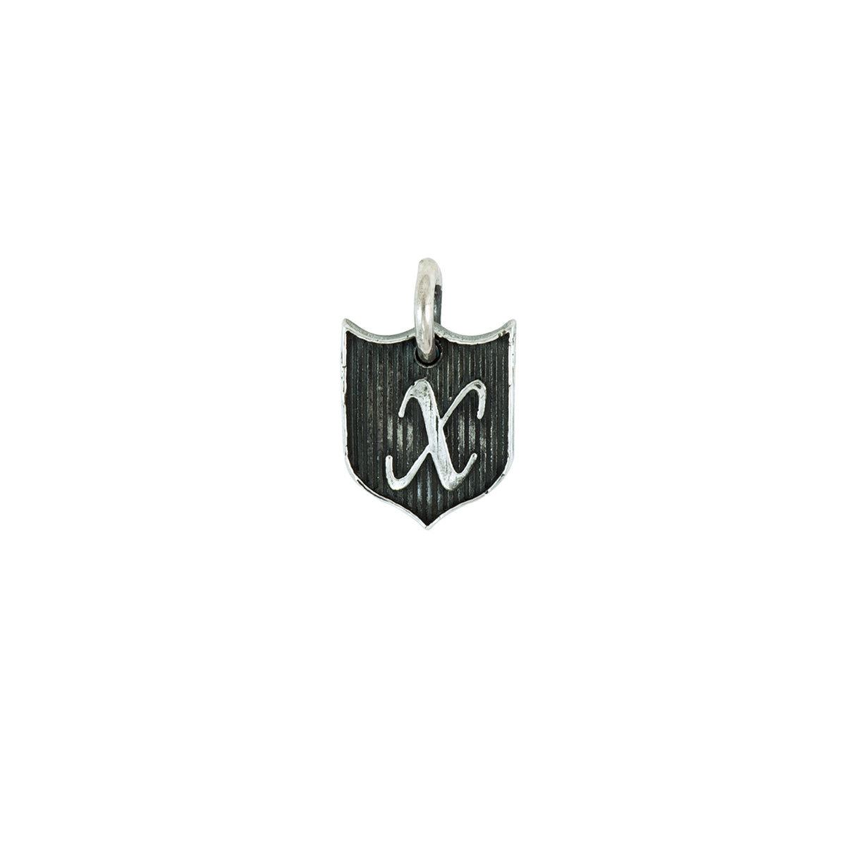 Medium Initial X Shield Charm - Pyrrha - 1