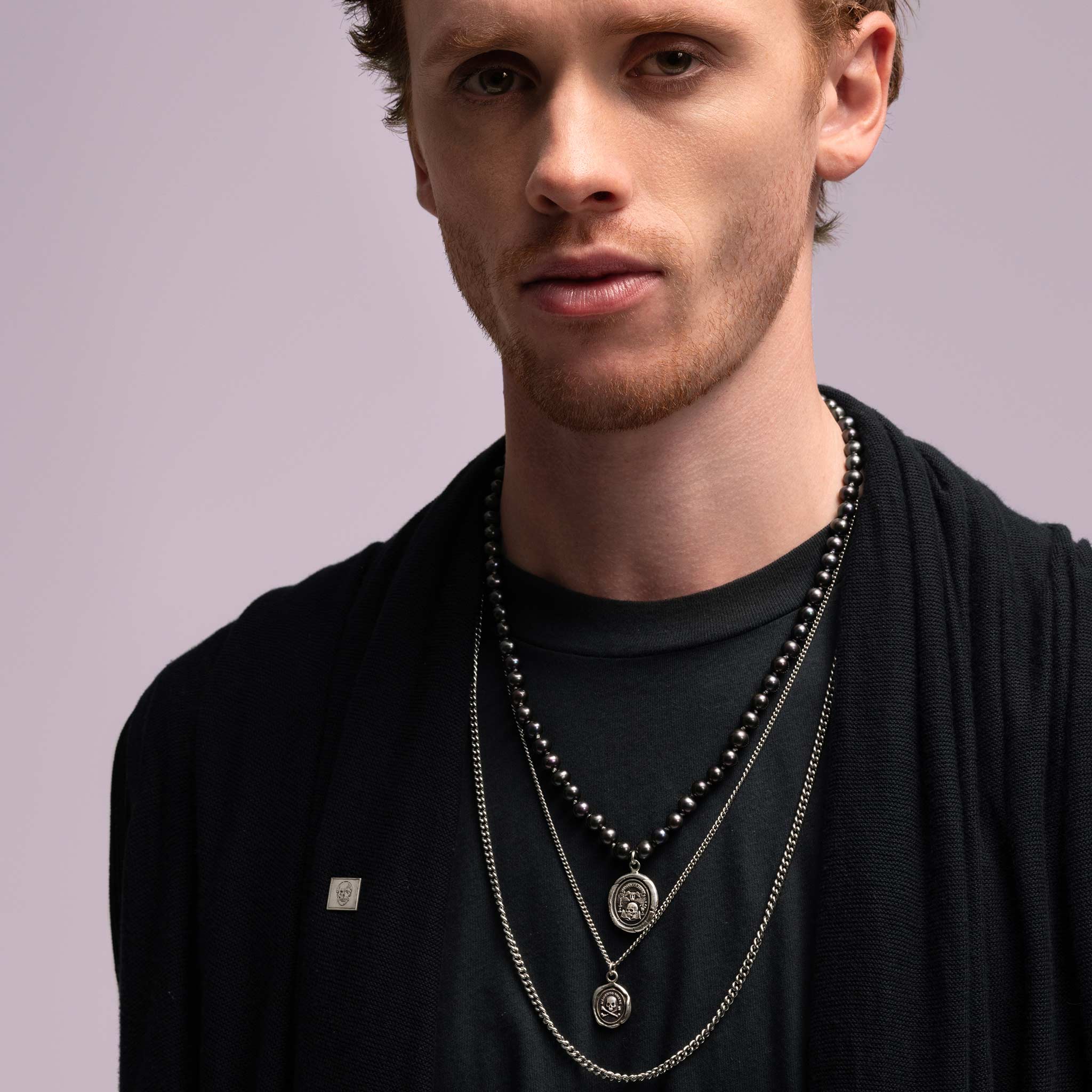 Pyrrha Memento Mori Knotted Pearl Necklace - Ivory