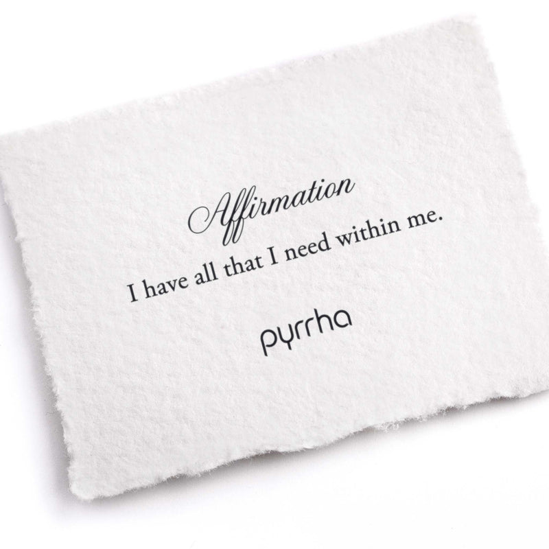 Pyrrha I Have All That I Need Within Me Affirmation Talisman Necklace