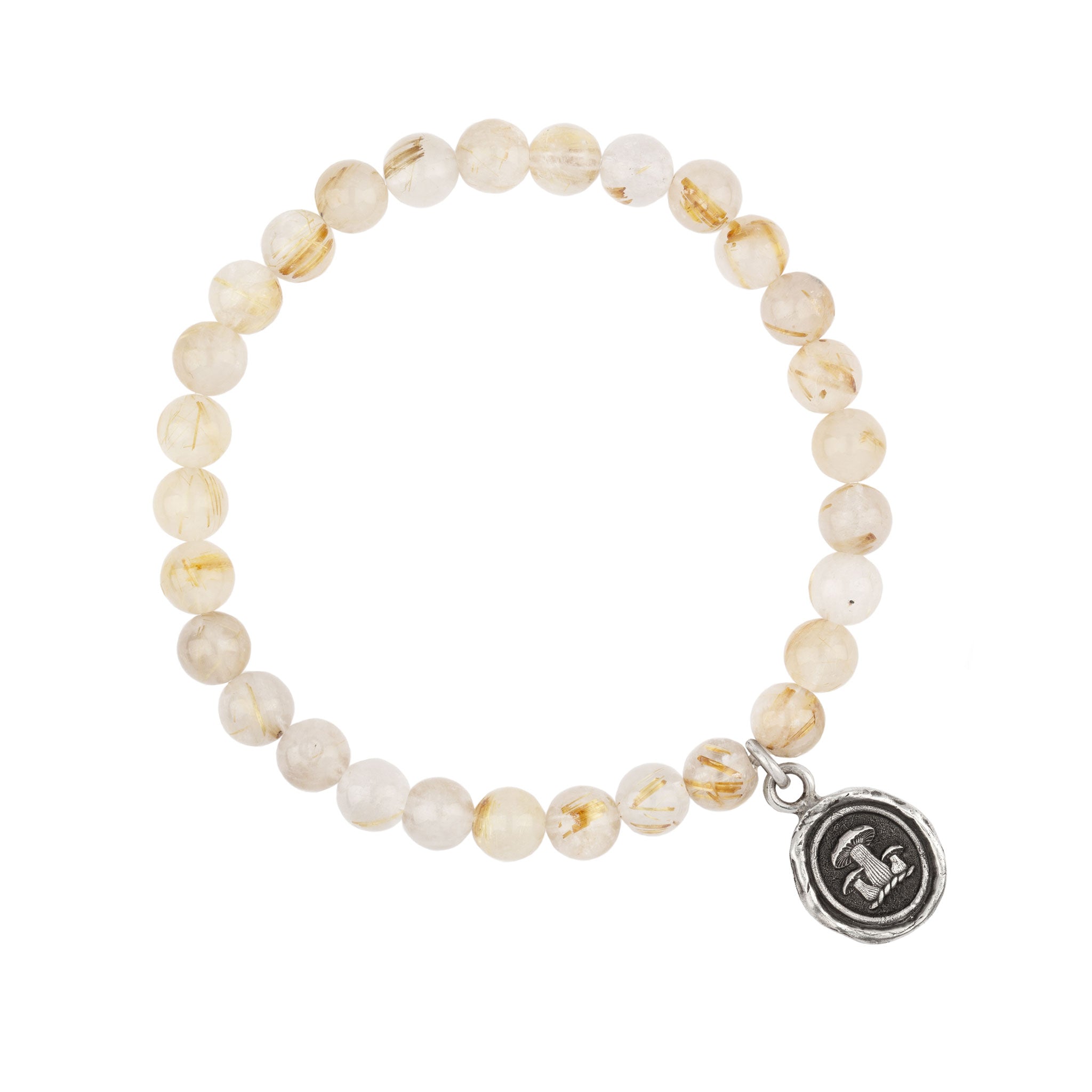 Pyrrha Earthy Appreciation Talisman Stretch Stone Bracelet