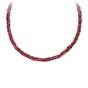 Garnet Faceted Stone Choker with Talisman Clip