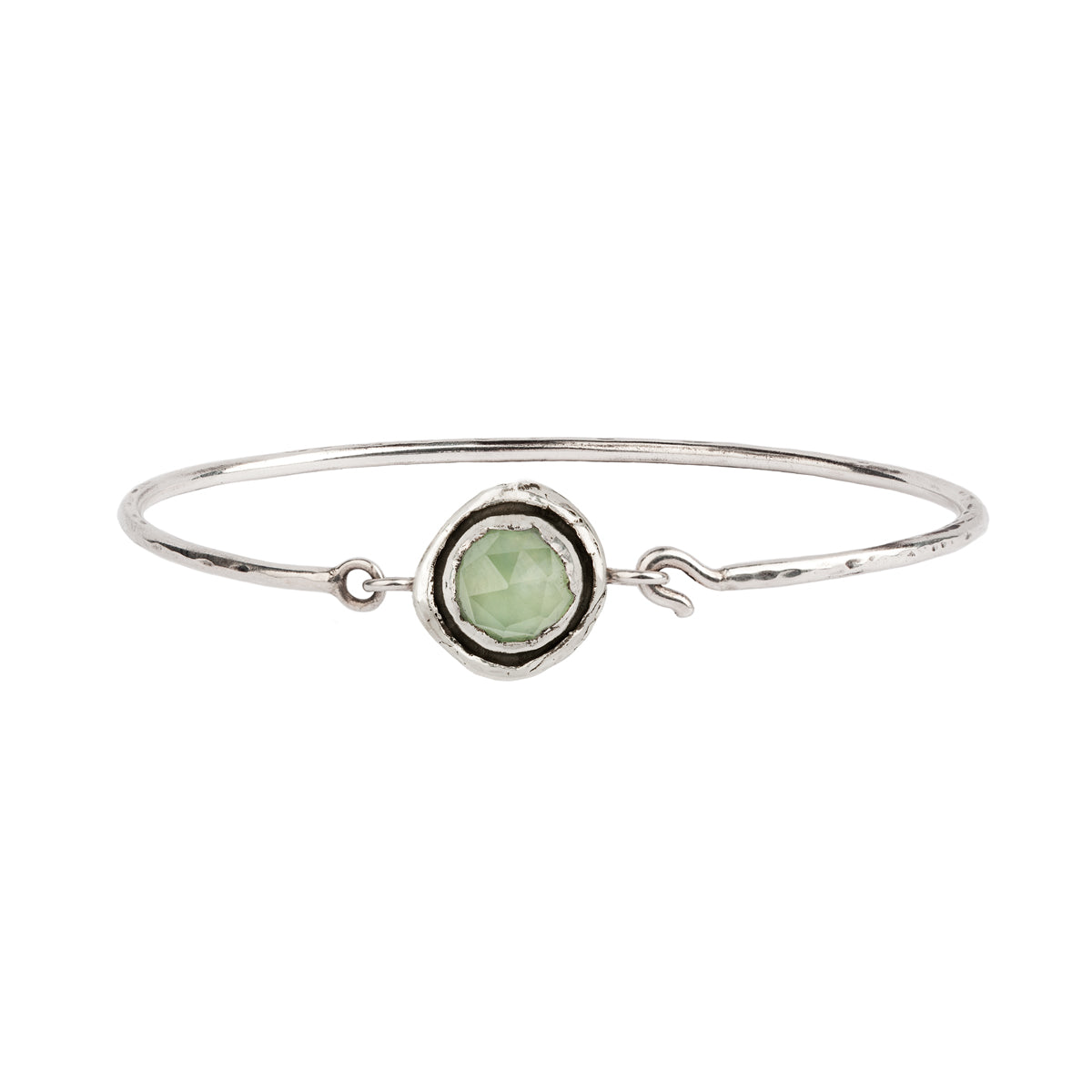 prehnite faceted stone talisman clasp bracelet - pyrrha - 1