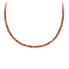 Hessonite Garnet Faceted Stone Choker with Talisman Clip
