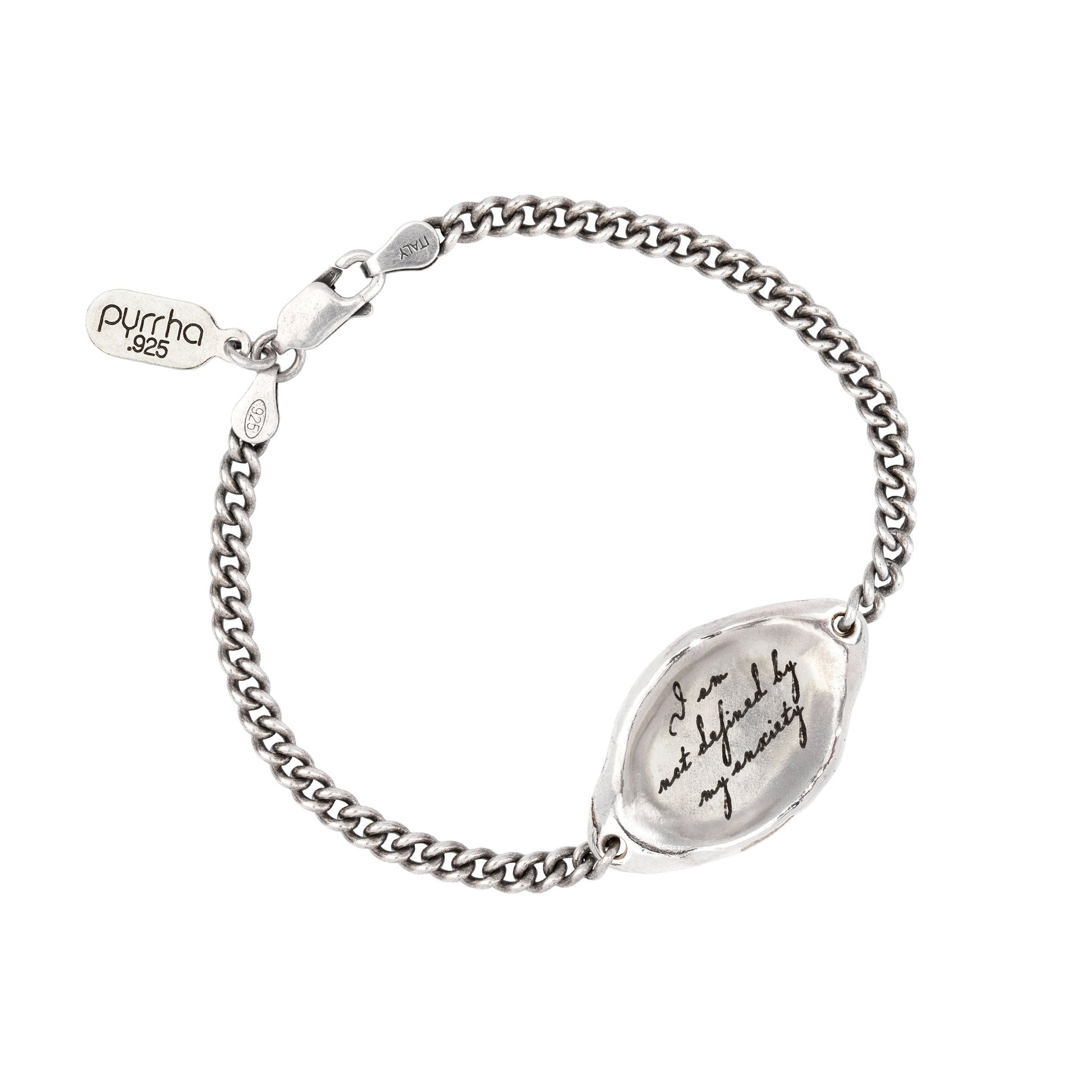 I Am Not Defined By My Anxiety Affirmation Talisman Chain Bracelet