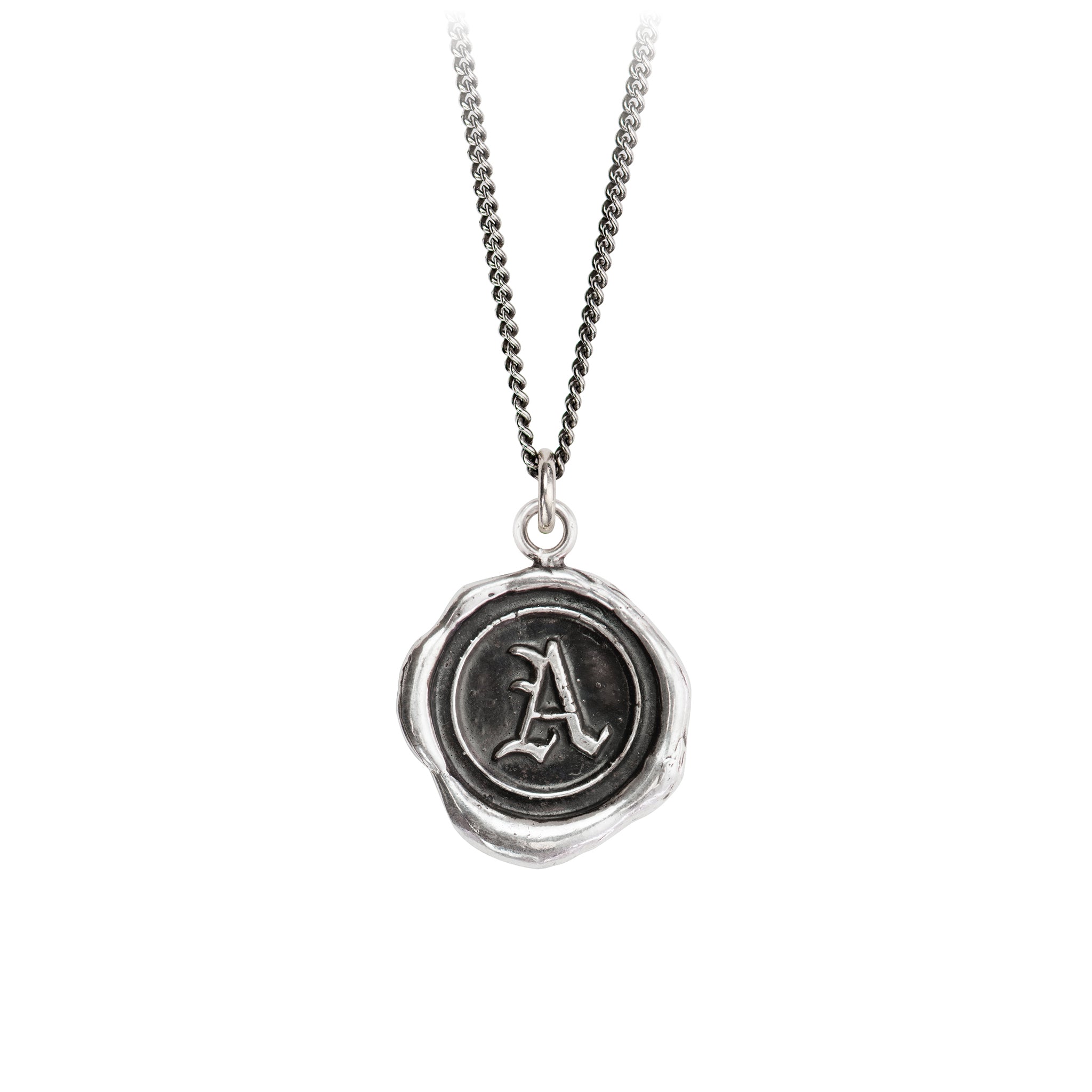 Pyrrha Initial A Talisman Necklace Silver