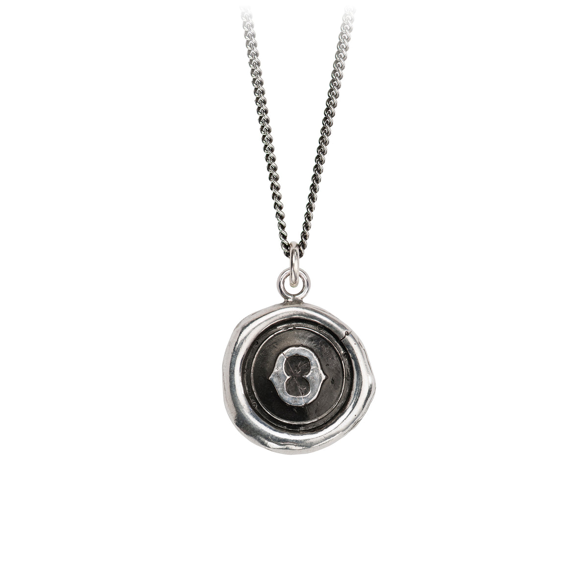 Pyrrha Initial O Talisman Necklace Silver