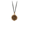 Pyrrha Initial H Talisman Necklace Bronze