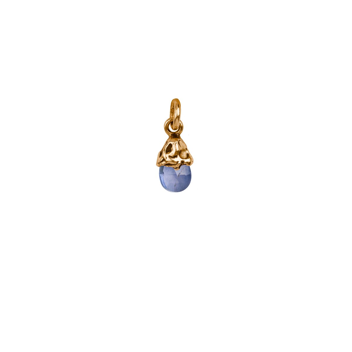A bronze attraction charm capped with a Lolite stone.