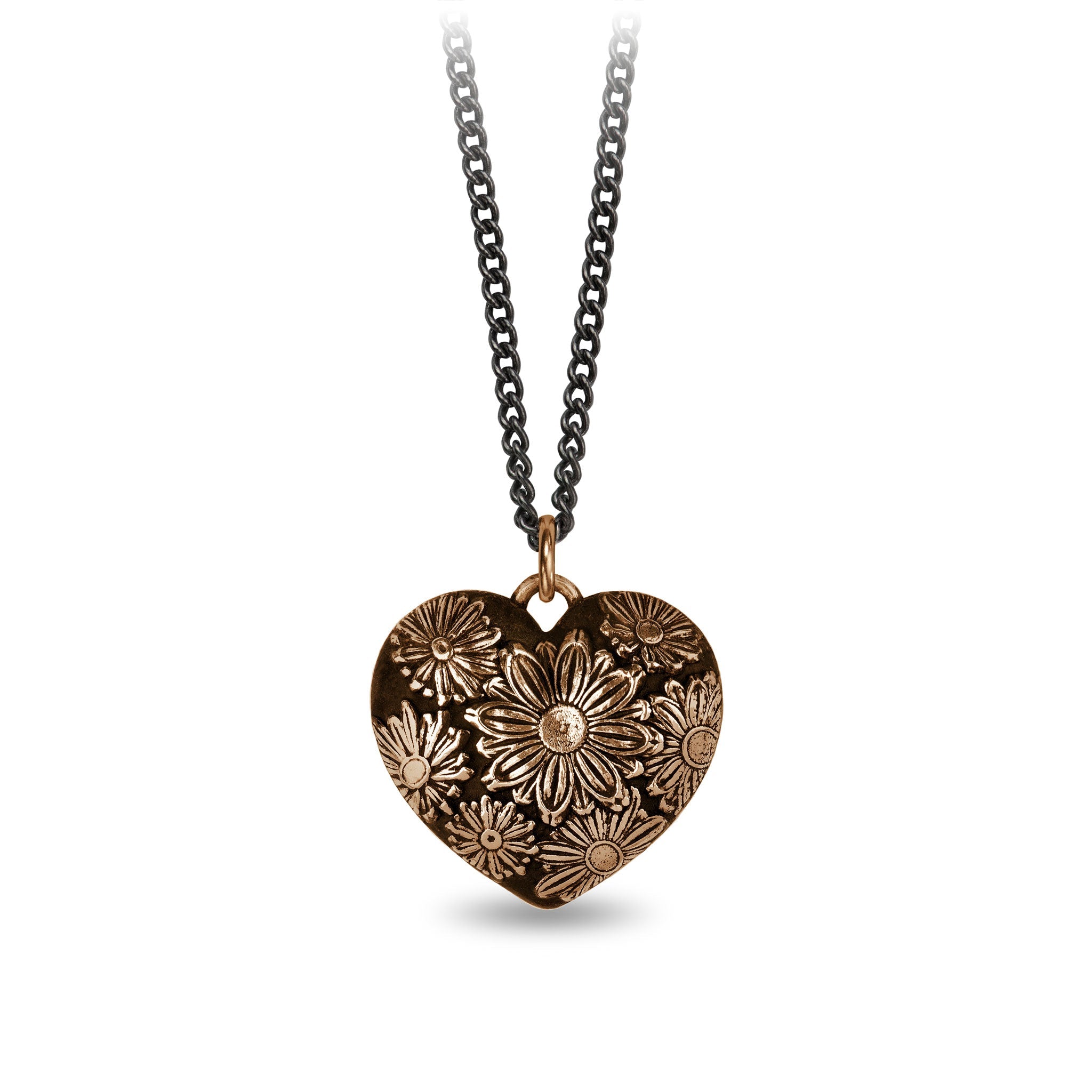 Daisy Large Puffed Heart Talisman