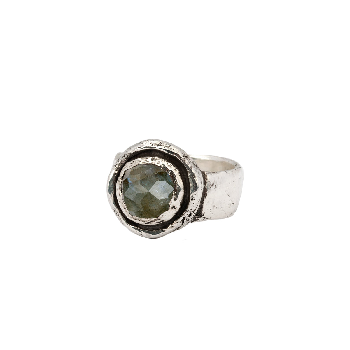 Labradorite Faceted Stone Talisman Ring