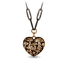 Mushroom Large Puffed Heart Large Paperclip Chain Necklace