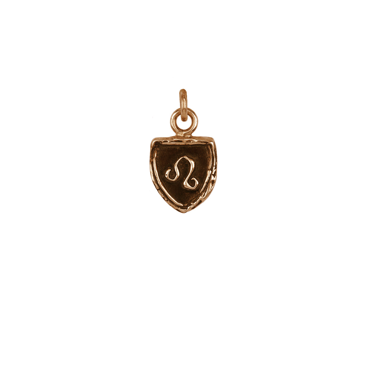 A bronze Leo zodiac charm.