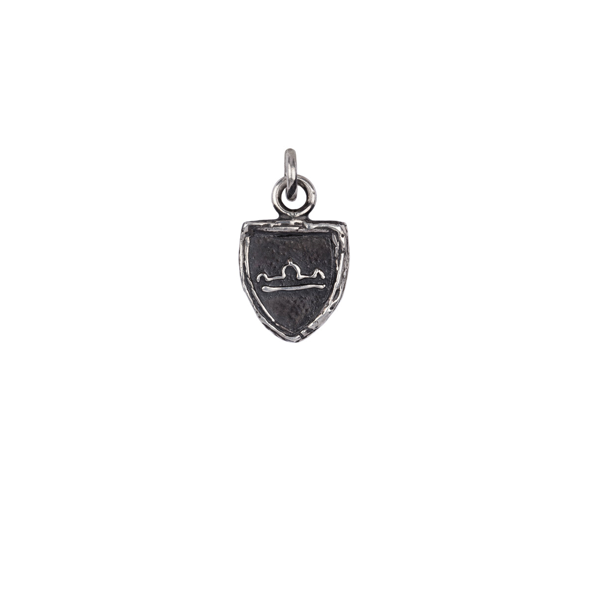 A sterling silver Libra zodiac charm.