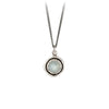 Pyrrha Moonstone Faceted Stone Talisman Necklace Silver